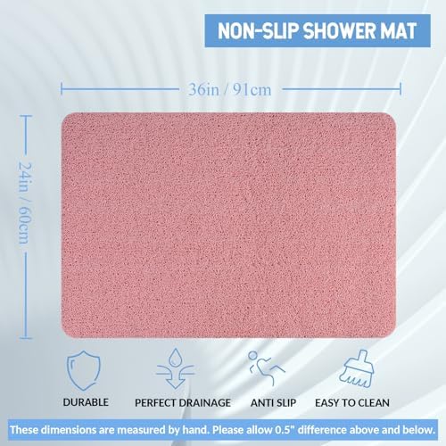 Hargiis Non-Slip Bathtub Mat, Anti Slip Shower Mat, Fast Drying Bathtub Mats - Image 2