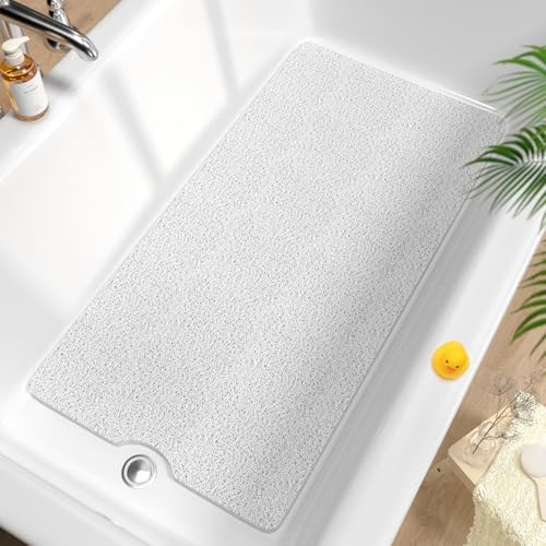 HITSLAM Non Slip Bathtub Mat 40 x 20 Inch, Extra Long Bath Mat by HITSLAM