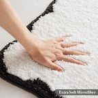 Ohocut Luxury Microfiber Scalloped Runner Rug, Anti Slip, Extra Soft - Image 4