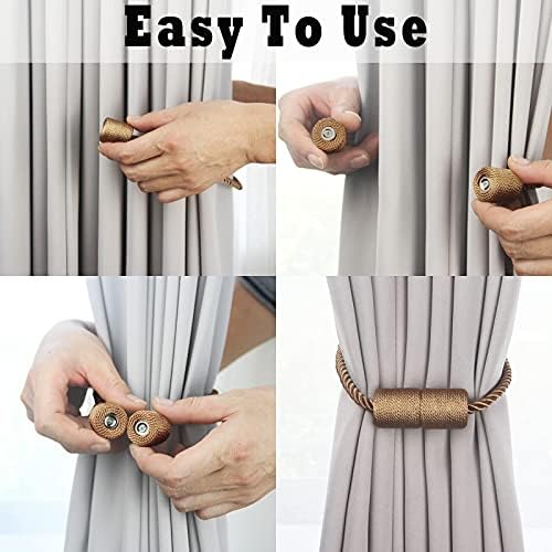 Magnetic Curtain Tiebacks Holdbacks Decorative Tie Backs - Image 4