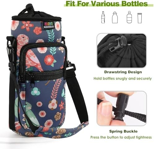 Nuovoware Water Bottle Carrier Bag, 750ml Bottle Pouch Holder, Adjustable - Image 5