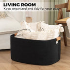 danpinera Large Blankets for Living Room, 72 L Woven Cotton Rope Baskets for - Image 3