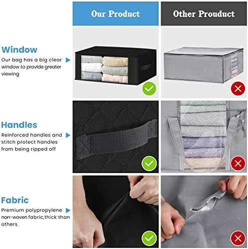 HomeHacks 10-Pack Clothes Organizer Storage Bags, 35L Storage Bins - Image 4