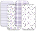 4 Pack Butterfly Baby Crib Sheets by FIGEPO