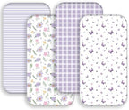 4 Pack Butterfly Baby Crib Sheets by FIGEPO