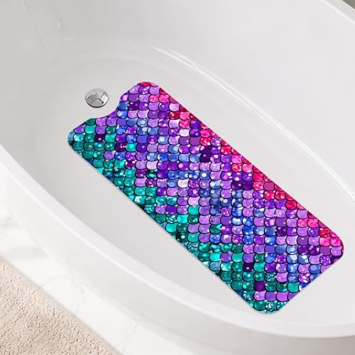 Mermaid Bath Mat for Tub Non Slip, Kids Bath Mat for Baby - Image 4