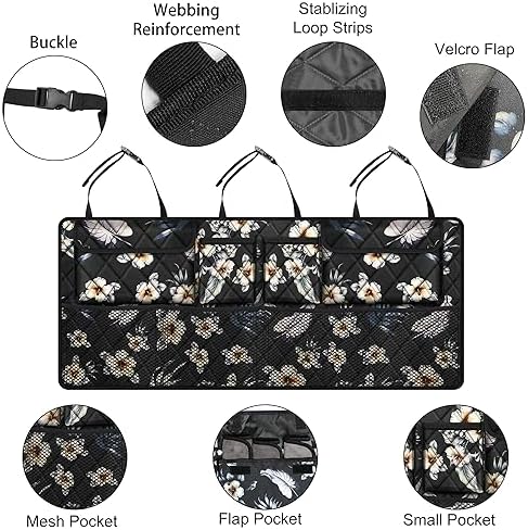 Femuar Car Trunk Organizer, Large Capacity Backseat Trunk Organizer, - Image 4