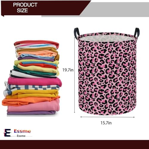 ESSME Laundry Basket, Leopard Print Hamper, Gift Baskets - Image 2