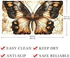 Bathtub Mat Non Slip 26.8x15.1In, Butterfly Florals Bath Mat - Image 3
