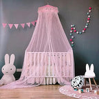 Mosquito Net Bed Canopy for Girls Pink Bed Curtains Tent Twin Queen Size - Image 6