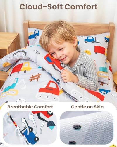 TinyPalsa 4-Piece Toddler Bedding Set, Toddler Bed Comforter Set - Image 2