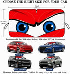 Car Windshield Sun Shade, Universal Fit Midsized Sedan SUV, Angry Red - Image 5