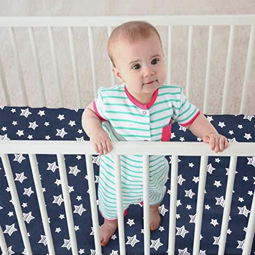 Pack and Play Sheets Boys, Mini Crib Sheets, Stretchy Playard Fitted Sheet - Image 6