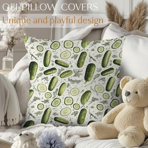 Pickle Pillow Cover 18x18 Double-Sided, Pickle Lover Gifts - Image 4