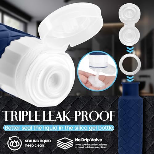 Silevoler Travel Bottles for Toiletries, TSA-Approved Travel Size Container - Image 5