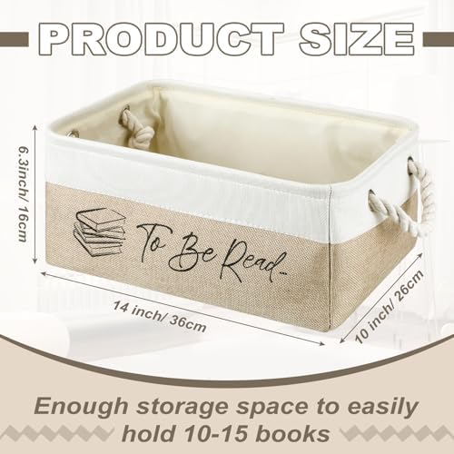 Marsui 1 Pcs TBR Basket Book Storage Bin Bookish Gifts - Image 2