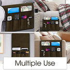 Joywell Remote Control Holder Armchair Caddy Armrest Organizer Dark Chocolate - Image 5