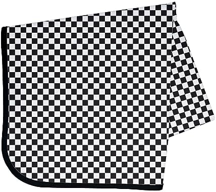 BapronBaby Black Checkerboard Waterproof Splash Mat Catch All Floor Cover - Image 2
