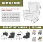 NILUOH Wingback Chair Covers 2-Piece, Armchair Slipcovers - Image 2