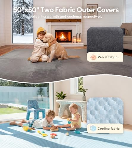 Baby Play Mat for Floor, Velvet Play Mat - Image 2