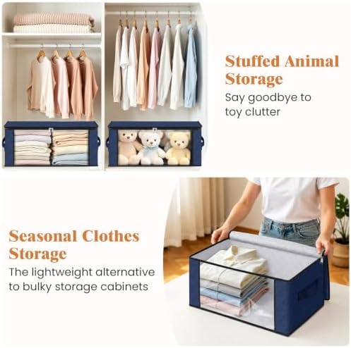 Fab totes 35L Closet Organizers, Foldable Under Bed Storage Containers - Image 4
