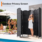 JOSTYLE Outdoor Privacy Screen 8-Panel Folding Room Divider Space Partition - Image 7