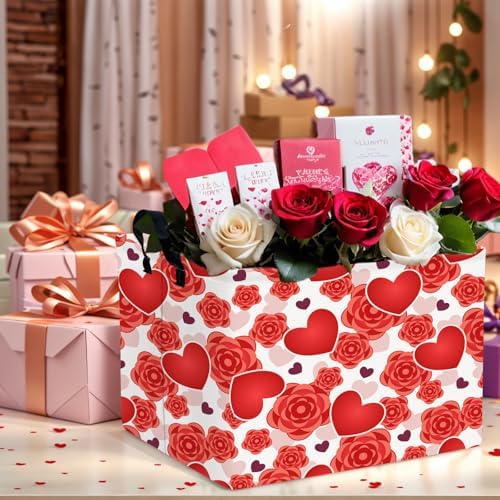 Valentine's Day Basket for Gifts Empty Cute Heart Large Gift Basket Decorative - Image 4