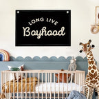 Lacama Long Live Boyhood Boys Room Decor, Boy Nursery Decor, Canvas Banner Wall - Image 2