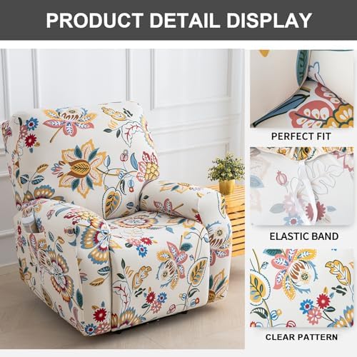 Recliner Chair Covers 4-Pieces Recliner Slipcovers Lazy Boy Chair Covers - Image 3