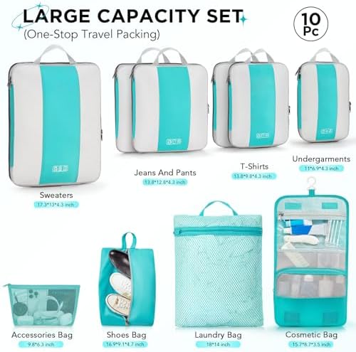 OlarHike 10 Set Compression Packing Cubes - Image 2
