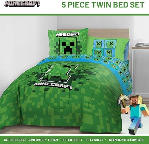Jay Franco Minecraft Creeper Twin Comforter Set - Image 2