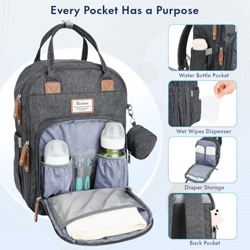 RUVALINO Travel Diaper Backpack - Image 6