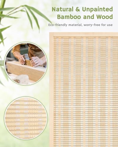 JOSTYLE Bamboo Room Divider, 5-Panel Folding Privacy Screen, 6 ft. Tall - Image 3