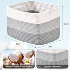 ICERZCZ Storage Baskets for Organizing Shelves, Woven Cotton Rope Baskets for - Image 3