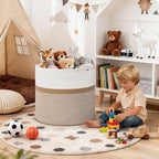 Goodpick 17"x16" Toy Storage for Kids, Home Décor Living Room, Woven Laundry - Image 2