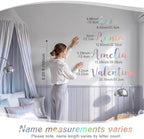 Boao Personalized Name Letter Wall Decal, Elegant Script, Holographic - Image 3
