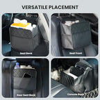 PU Leather Backseat Car Organizer, 2 Mesh Pockets, 9.8×9.8×5.5 in - Image 5