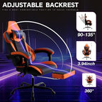Gaming Chair with Footrest, High Back Gaming Chairs PVC Leather Ergonomic Gamer - Image 4
