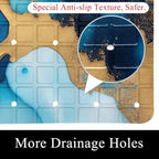 Bathtub Mat Non Slip 26.8x15.1In, Marble Texture Bath Mat - Image 2