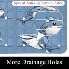 Bath Tub Shower Mat, Washable Bathtub Floor Mats, Suction Cups and Drain Holes - Image 2