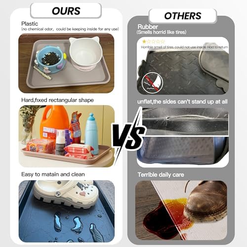 Boot Tray for Entryway Indoor, Heavy Duty Shoe Mat Tray 2 Packs, 16.7"x12.8" - Image 5
