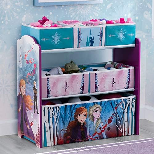 Disney Frozen II 6 Bin Design and Store Toy Organizer by Delta Children - Image 2
