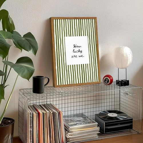 Framed How Lucky Are We Wall Art, Trendy Inspirational Quote Paintings Canvas - Image 3