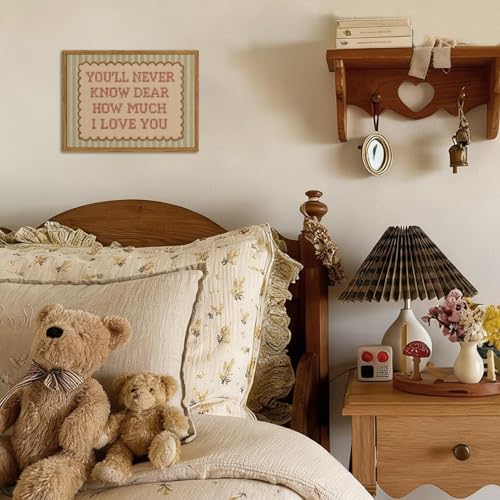 Framed You'll Never Know Dear How Much I Love You Wall Art, Vintage Nursery - Image 2