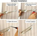COCIVIVRE 2 Pack Curtain Holdbacks Wall Mounted Curtain Tiebacks Hooks Plastic - Image 6