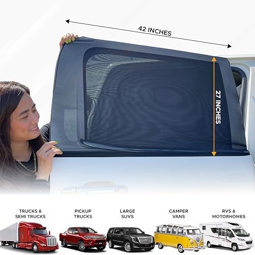 EcoNour Car Rear Window Screens Car Side Window Sun Shades - Image 3