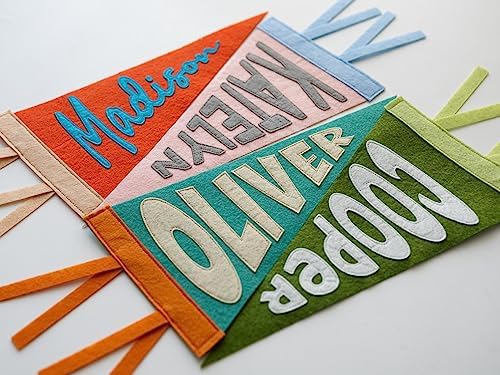Rosanbella Personalized Name Pennant, Custom Felt Wall Decor - Image 2