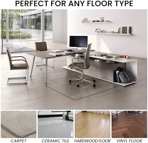 VASUHOME Tempered Glass Chair Mat - Image 6