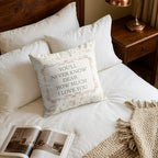 Floral Throw Pillow Cover 18x18 Inches, “You’ll Never Know How Much I Love You” - Image 5