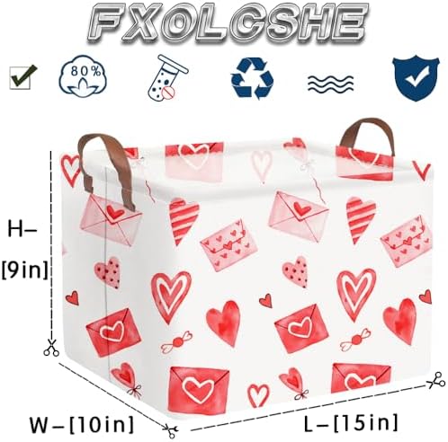 Valentines basket, Collapsible waterproof nursery laundry basket, Valentine's - Image 7